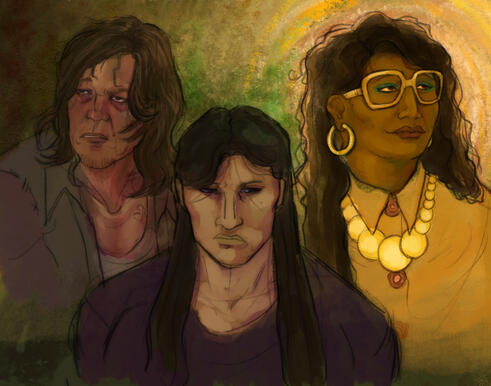 triple rendered bust, $60